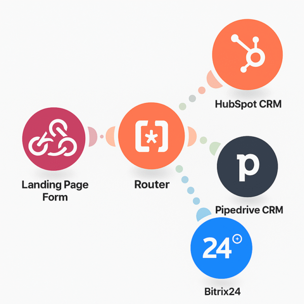 Lead z formularza Landing Page → CRM